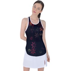 Christmas-background-motif-star Racer Back Mesh Tank Top by Amaryn4rt