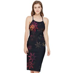 Christmas-background-motif-star Bodycon Cross Back Summer Dress by Amaryn4rt