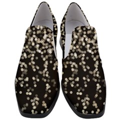 Christmas-bokeh-lights-background Women Slip On Heel Loafers by Amaryn4rt