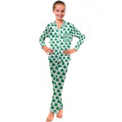 Christmas-tree-tree-holidays Kids  Satin Long Sleeve Pajamas Set by Amaryn4rt