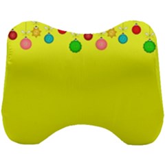 Christmas-bowls-garland-decoration Head Support Cushion by Amaryn4rt