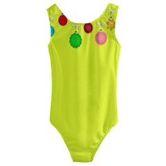 Christmas-bowls-garland-decoration Kids  Cut-out Back One Piece Swimsuit by Amaryn4rt