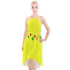 Christmas-bowls-garland-decoration High-low Halter Chiffon Dress 