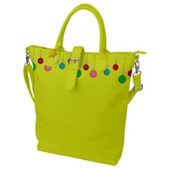 Christmas-bowls-garland-decoration Buckle Top Tote Bag by Amaryn4rt