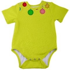 Christmas-bowls-garland-decoration Baby Short Sleeve Bodysuit by Amaryn4rt