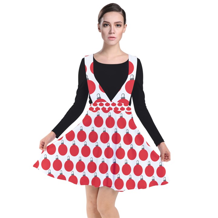 Christmas Baubles Bauble Holidays Plunge Pinafore Dress