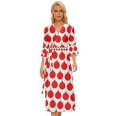 Christmas Baubles Bauble Holidays Midsummer Wrap Dress by Amaryn4rt