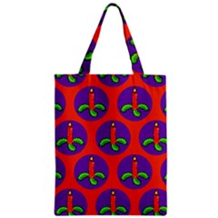 Christmas Candles Seamless Pattern Zipper Classic Tote Bag by Amaryn4rt