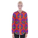 Christmas Candles Seamless Pattern Womens Long Sleeve Shirt View1