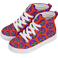 Christmas Candles Seamless Pattern Kids  Hi-top Skate Sneakers by Amaryn4rt