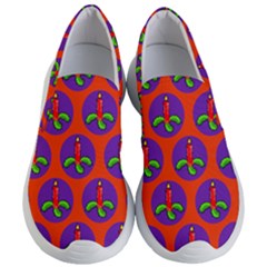 Christmas Candles Seamless Pattern Women s Lightweight Slip Ons by Amaryn4rt