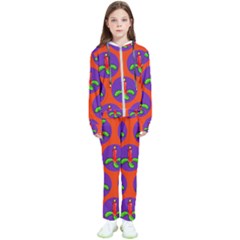 Christmas Candles Seamless Pattern Kids  Tracksuit by Amaryn4rt