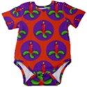 Christmas Candles Seamless Pattern Baby Short Sleeve Bodysuit View1