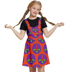 Christmas Candles Seamless Pattern Kids  Apron Dress by Amaryn4rt