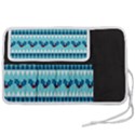 Blue Christmas Vintage Ethnic Seamless Pattern Pen Storage Case (S) View2