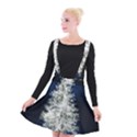 Tree Pine White Starlight Night Winter Christmas Suspender Skater Skirt View1