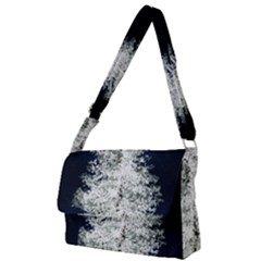 Tree Pine White Starlight Night Winter Christmas Full Print Messenger Bag (s) by Amaryn4rt