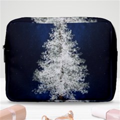 Tree Pine White Starlight Night Winter Christmas Make Up Pouch (large) by Amaryn4rt