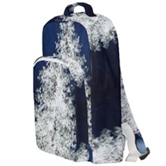 Tree Pine White Starlight Night Winter Christmas Double Compartment Backpack by Amaryn4rt