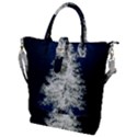 Tree Pine White Starlight Night Winter Christmas Buckle Top Tote Bag View1