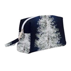 Tree Pine White Starlight Night Winter Christmas Wristlet Pouch Bag (medium) by Amaryn4rt