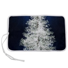 Tree Pine White Starlight Night Winter Christmas Pen Storage Case (m) by Amaryn4rt