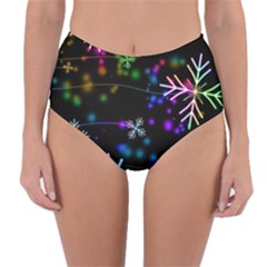 Snowflakes Snow Winter Christmas Reversible High-waist Bikini Bottoms by Amaryn4rt