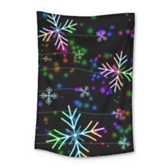 Snowflakes Snow Winter Christmas Small Tapestry by Amaryn4rt