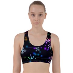 Snowflakes Snow Winter Christmas Back Weave Sports Bra by Amaryn4rt