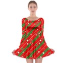 Christmas-paper-star-texture     - Long Sleeve Skater Dress View1