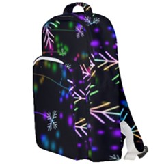 Snowflakes Snow Winter Christmas Double Compartment Backpack by Amaryn4rt