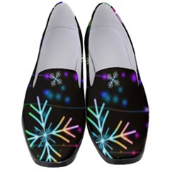 Snowflakes Snow Winter Christmas Women s Classic Loafer Heels by Amaryn4rt