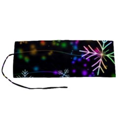 Snowflakes Snow Winter Christmas Roll Up Canvas Pencil Holder (s) by Amaryn4rt