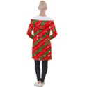 Christmas-paper-star-texture     - Longline Hooded Cardigan View2