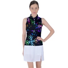 Snowflakes Snow Winter Christmas Women s Sleeveless Polo T-shirt by Amaryn4rt