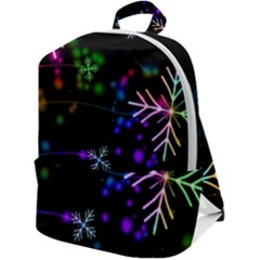 Snowflakes Snow Winter Christmas Zip Up Backpack by Amaryn4rt