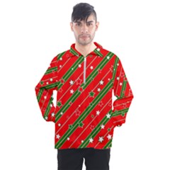 Christmas-paper-star-texture     - Men s Half Zip Pullover by Amaryn4rt