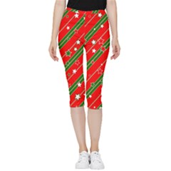 Christmas-paper-star-texture     - Inside Out Lightweight Velour Capri Leggings 