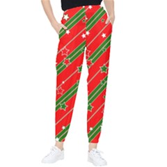 Christmas-paper-star-texture     - Women s Tapered Pants by Amaryn4rt