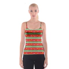 Christmas-papers-red-and-green Spaghetti Strap Top by Amaryn4rt