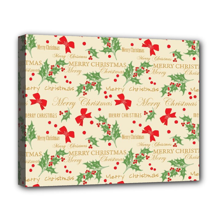 Christmas-paper-scrapbooking-- Deluxe Canvas 20  x 16  (Stretched)