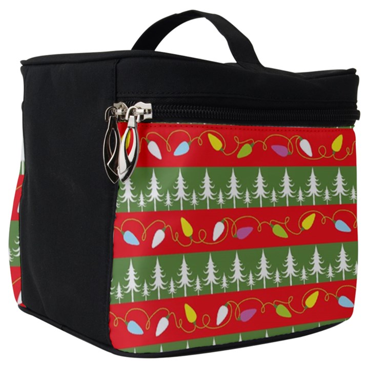 Christmas-papers-red-and-green Make Up Travel Bag (Big)