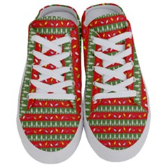 Christmas-papers-red-and-green Half Slippers by Amaryn4rt