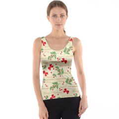 Christmas-paper-scrapbooking-- Women s Basic Tank Top by Amaryn4rt