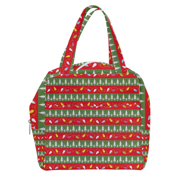 Christmas-papers-red-and-green Boxy Hand Bag