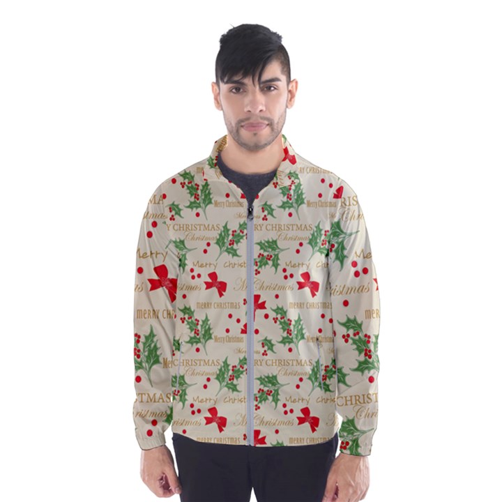 Christmas-paper-scrapbooking-- Men s Windbreaker