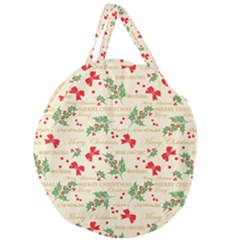 Christmas-paper-scrapbooking-- Giant Round Zipper Tote by Amaryn4rt