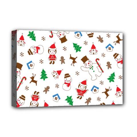 Christmas Shading Pattern Deluxe Canvas 18  X 12  (stretched) by Amaryn4rt