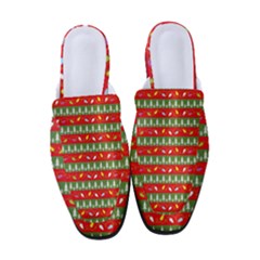 Christmas-papers-red-and-green Women s Classic Backless Heels by Amaryn4rt