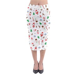 Christmas Shading Pattern Midi Pencil Skirt by Amaryn4rt